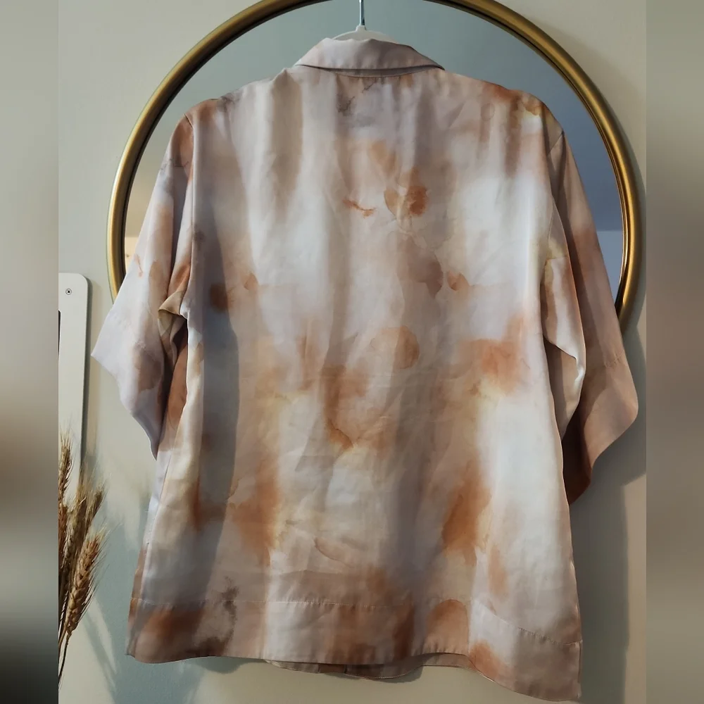 SATIN TIE DYE BLOUSE - Picture 3 of 4